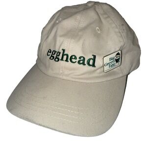 Big Green Egg Grills egghead Official Adjustable Khaki Baseball‎ Cap Hat and Pin